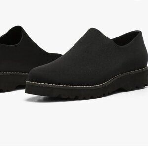 Donald Pliner Black Casha Crepe Slip On Loafer Shoe Size 8.5